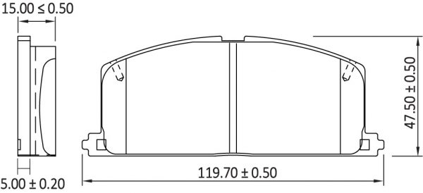 Brake Pad Set MD2023 for TOYOTA vehicles. Made in Taiwan