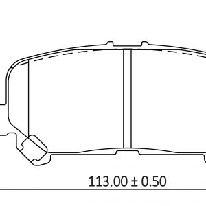 Brake Pad Set MD22269 for TOYOTA vehicles. Made in Taiwan