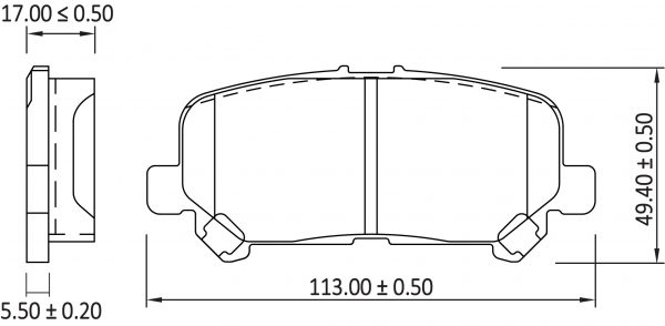 Brake Pad Set MD22269 for TOYOTA vehicles. Made in Taiwan